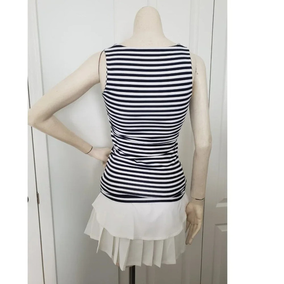 Zara Slinky White  and Navy Striped Tank Top Size Small - Picture 5 of 10